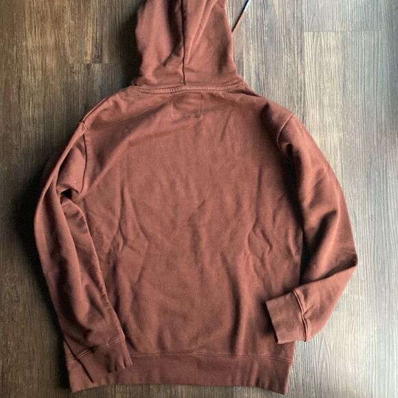 Market Brown  MKT Logo Acorn Arc Graphic Hoodie Size Medium - Picture 5 of 5